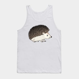 Cute prickly hedgehog cartoon illustration Tank Top